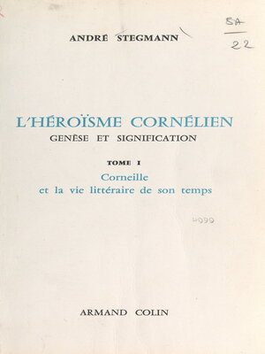 cover image of L'héroïsme cornélien